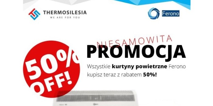 50% rabatu na kurtyny powietrzne Ferono