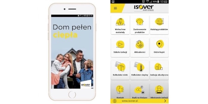 Aplikacja ISOVER PL pomaga profesjonalistom