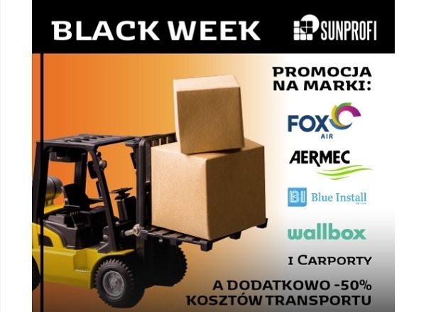 Wyprzedaż Black Week! -50% kosztów transportu do wszystkich zamówień!