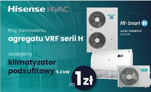 Skorzystaj z promocji i otrzymaj klimatyzator podsufitowy za 1 zł