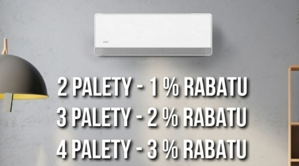 Skorzystaj z promocji paletowej i uzyskaj dodatkowy rabat na klimatyzatory