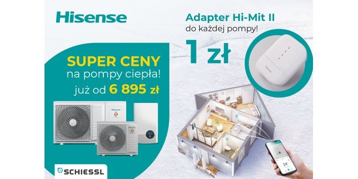 Pompa ciepła Hisense z adapterem Hi-Mit za 1 zł