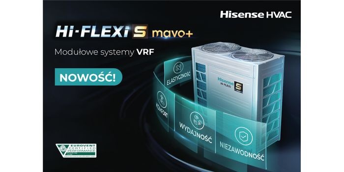 Systemy Hisense VRF seria S mavo+ z certyfikatem Eurovent