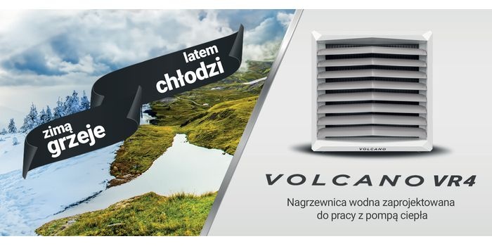 Ogrzewanie obiektów średnio- i wielkokubaturowych nagrzewnicami wodnymi VOLCANO