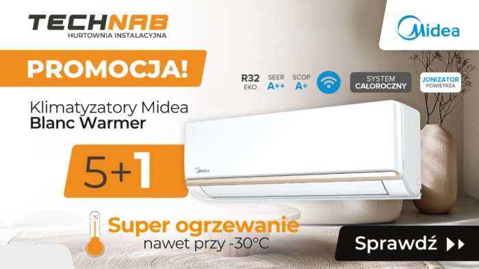 5+1 – czerwcowa promocja Blanc Warmer od Midea na Technab.pl