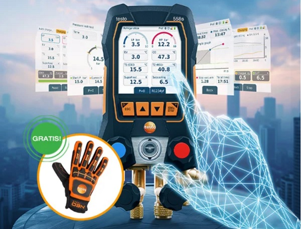 Pracuj intuicyjnie, tak jak na smartfonie! Z nową elektroniczną oprawą zaworową testo 558s