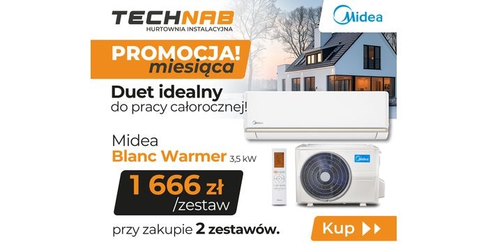 Produkt miesiąca w Technabie – klimatyzator Midea Blanc Warmer