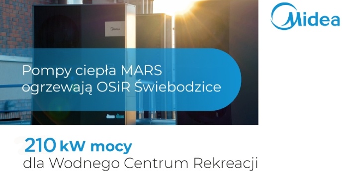 Pompy ciepła marki Midea z serii MARS w OSiR Świebodzice