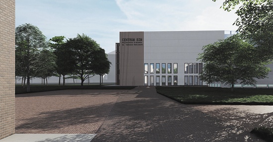 Centrum Interdyscyplinarne BIM – elewacja zachodnia