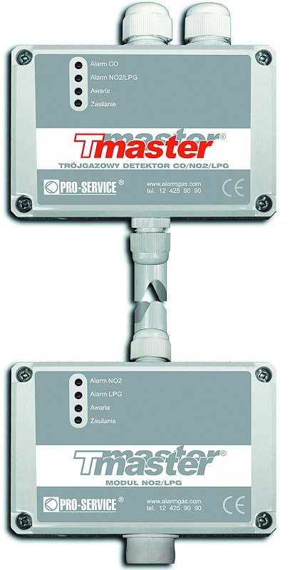 Trójgazowy detektor Tmaster CO/NO2/LPG