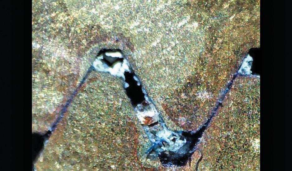 Obraz mikroskopowy gwintu - środek