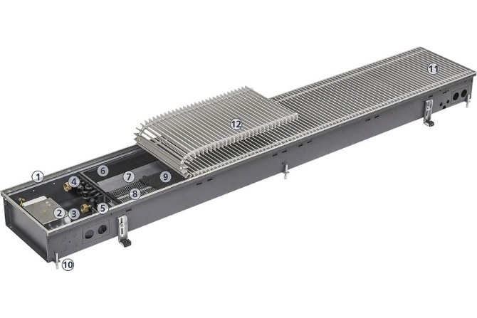 Grzejnik Katherm HK wyposażony fabrycznie w inteligentny system automatyki pomieszczenia KaControl wsp&oacute;łpracujący także z systemami automatyki budynk&oacute;w, takimi jak KNX, Modbus czy LON.
Fot. Kampmann