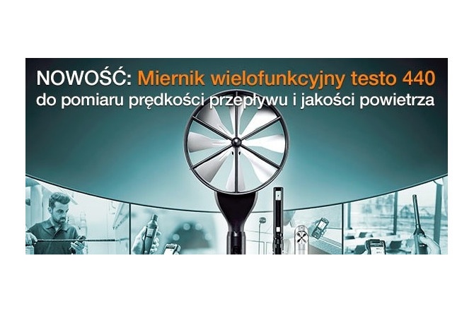 Miernik przepływu i czystości powietrza 440
TESTO