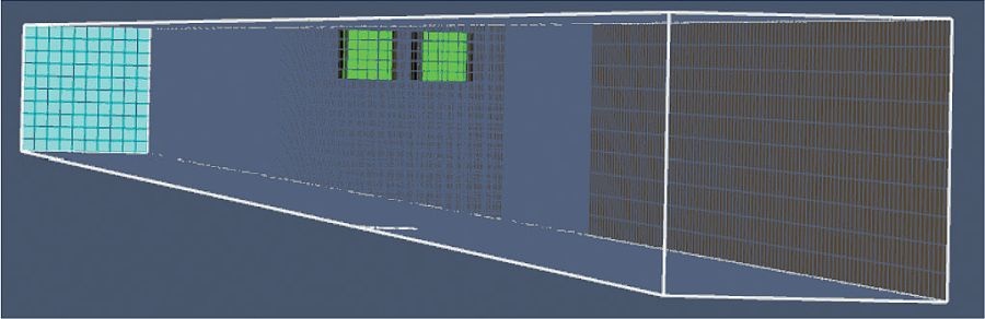 Rys. 6. Przykład modelu tunelu o przekroju prostokątnym; rys. archiwum autorów (M. Król, A. Król)
