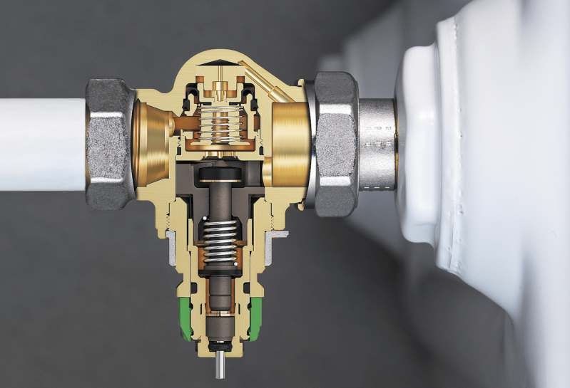 Fot. 6. Zawór Dynamic Valve RA-DV (typ DTRV) – przekrój; fot. Danfoss