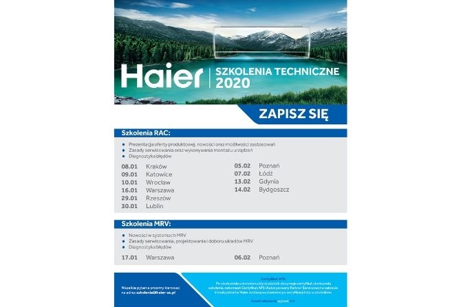 Szkolenia techniczne Haier 2020
Fot. Refsystem/Haier