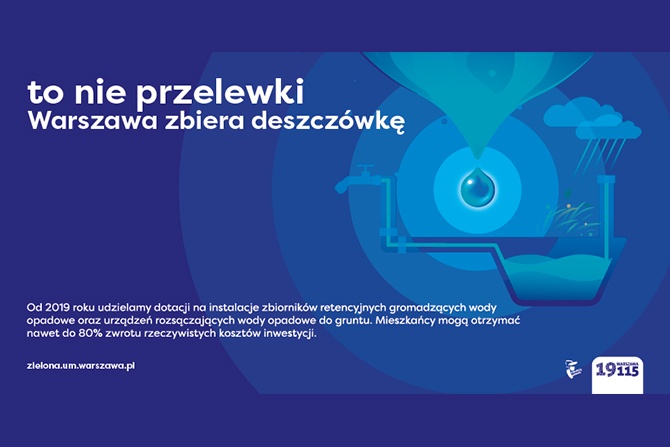 Warszawa zbiera deszcz&oacute;wkę
Fot. UM Warszawa