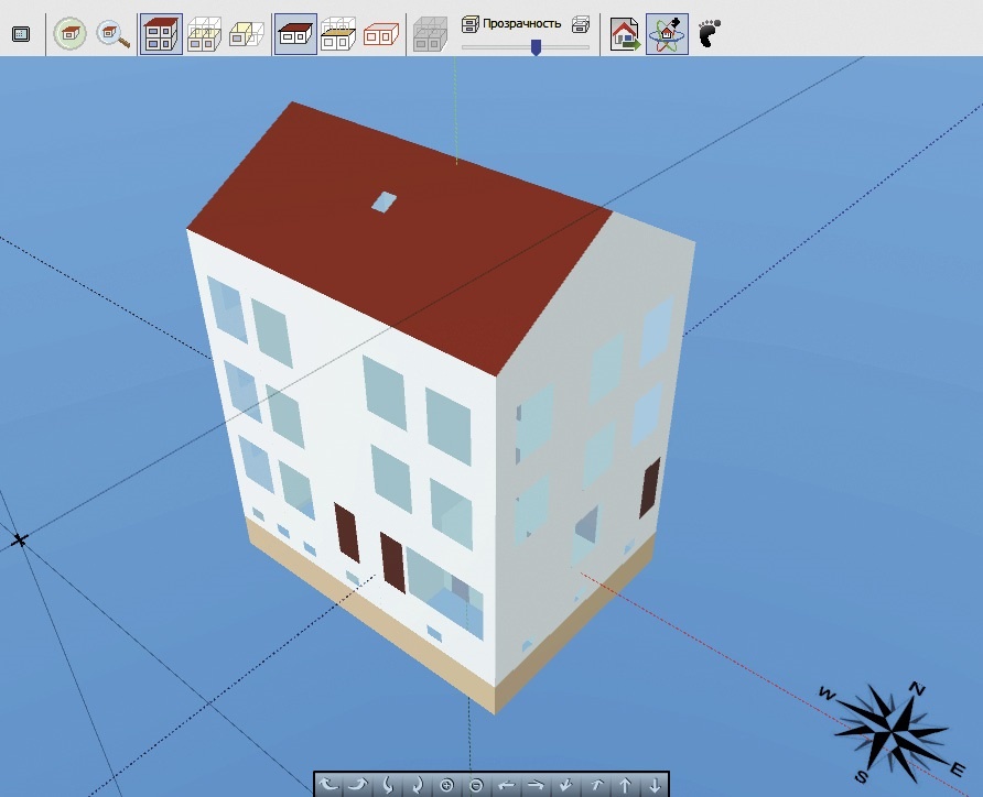 a) model architektoniczny budynku w programie Autodesk® Revit;