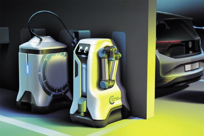Mobilny robot ładujący Volkswagen Group Components
rys. Autorzy