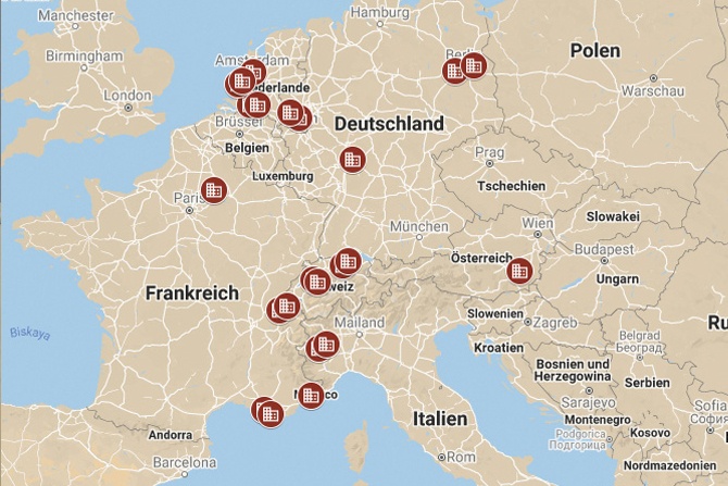 Zrealizowane instalacje z pompami ciepła w r&oacute;żnych europejskich krajach