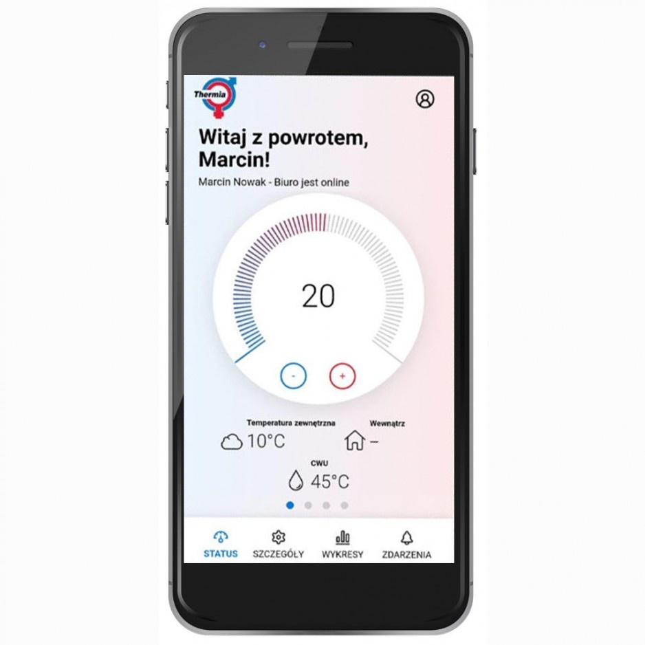 Aplikacja mobilna Thermia Online