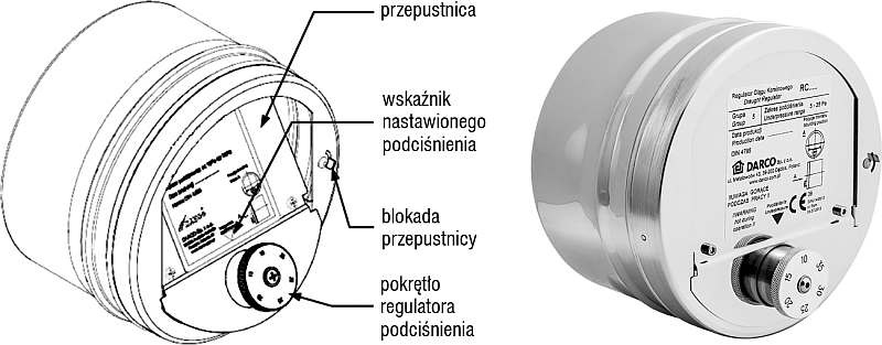  Regulator ciągu kominowego