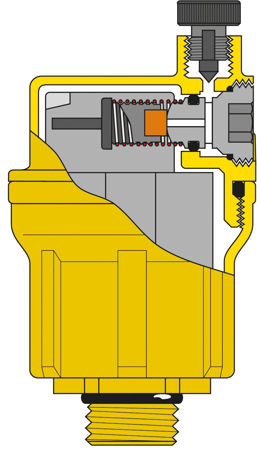 Odpowietrznik Robocal Caleffi przekrój