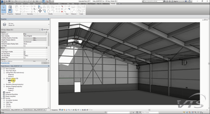 Przykładowy projekt urządzeń Volcano w programie Revit®