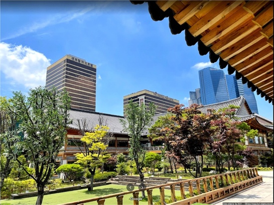 Widok z parku w centrum Songdo