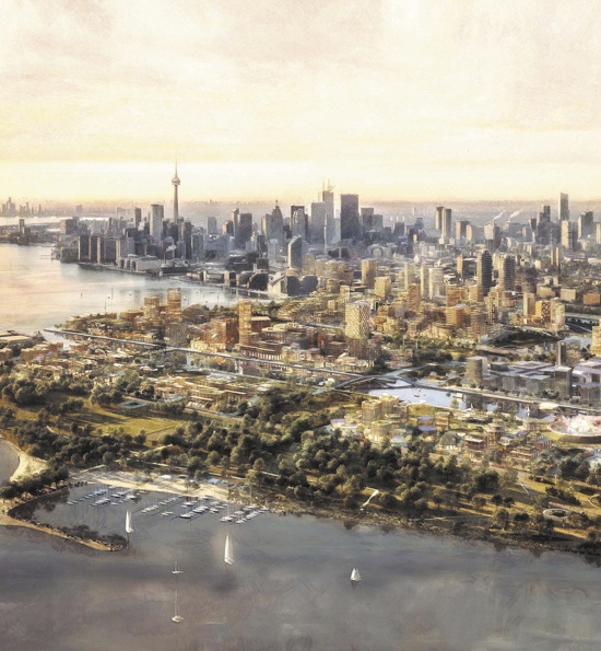 Wizualizacja wybrzeża Toronto po rewitalizacji