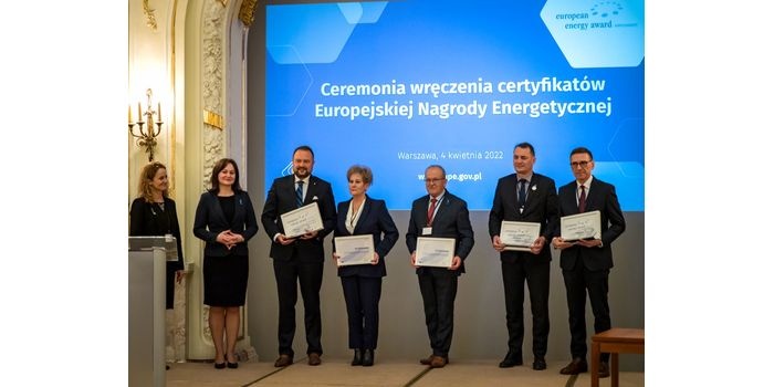 Wręczenie Certyfikat&oacute;w Europejskiej Nagrody Energetycznej (eea). Fot. KAPE