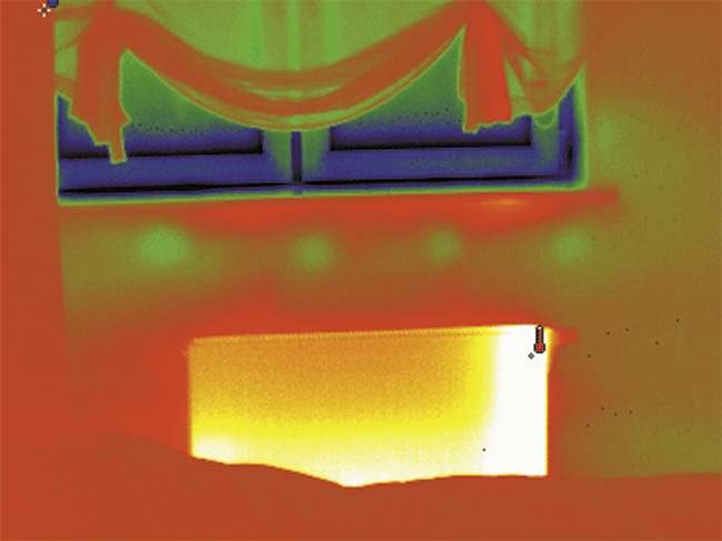 Termogram grzejnika