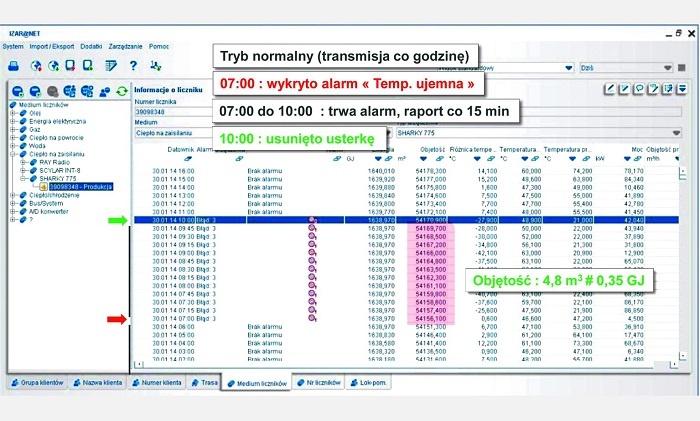 Oprogramowanie do odczytu ciepła