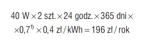 koszt energii elektrycznej potrzebnej do napędu wentyla­torów