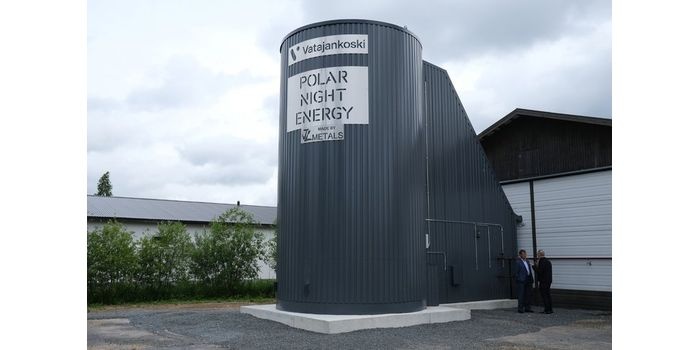 Pierwszy magazyn ciepła oparty na piasku działa w Finlandii. Fot. polarnightenergy.fi