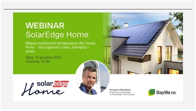 SolarEdge Home &ndash; nowe możliwości dla Twojego biznesu