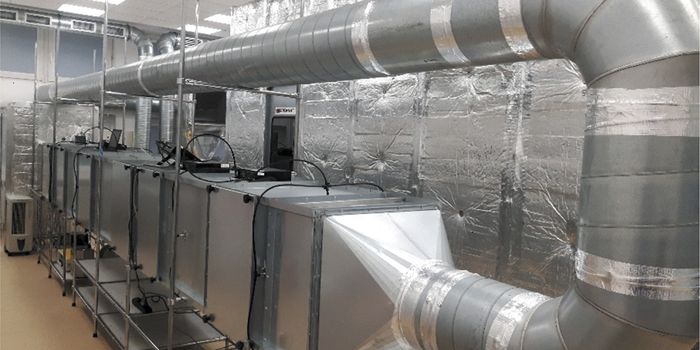 Stanowisko do badania parametr&oacute;w filtr&oacute;w powietrza zgodnie z PN-EN ISO 16890. Źr&oacute;dło: CIOP-PIB