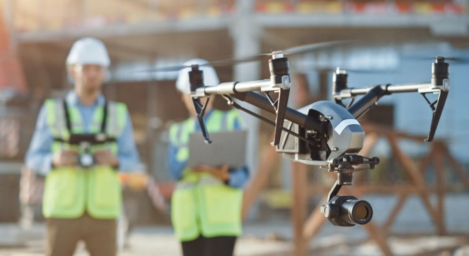 panasonic drony na budowie