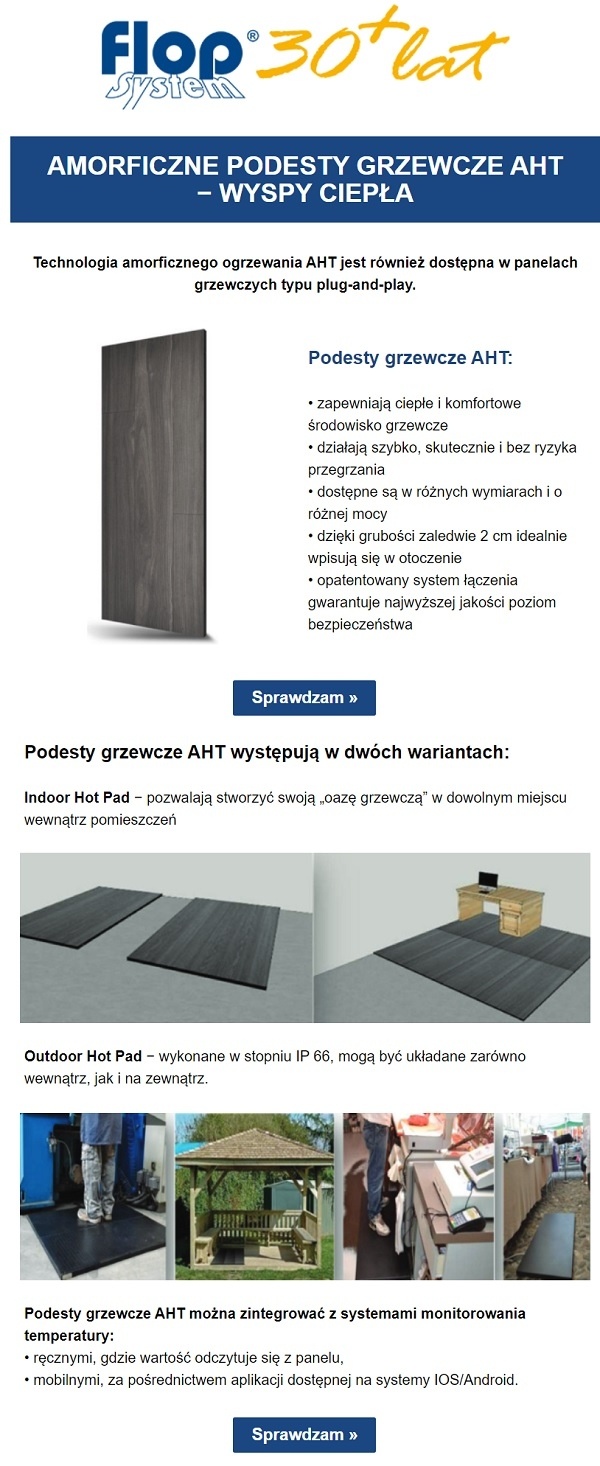 flopsystem podesty grzewcze