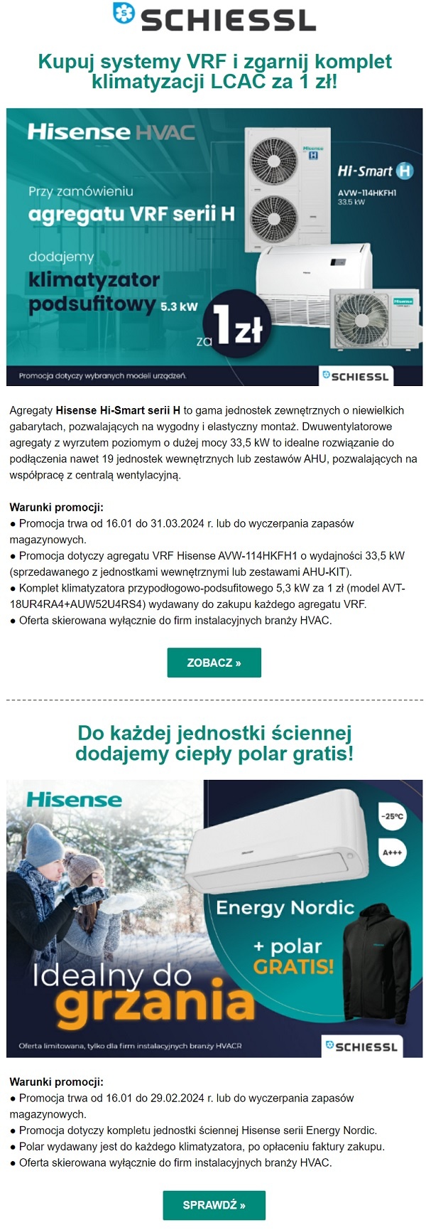schiessl klimatyzator podsufitowy
