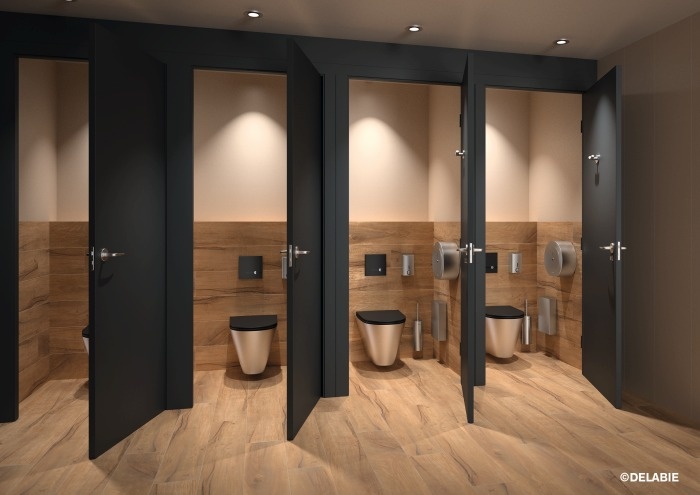 Spłukiwanie bezzbiornikowe do WC &ndash; elektroniczny system TEMPOMATIC Dual Control od DELABIE. Fot. DELABIE