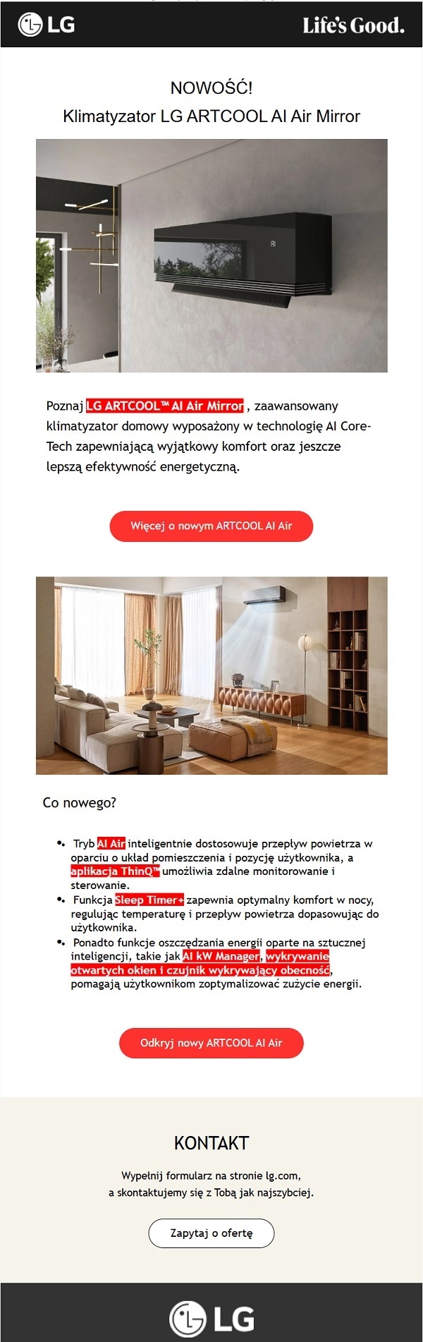 lg electric artcool