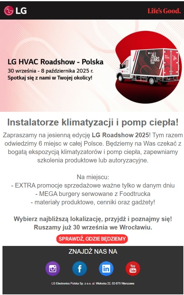 lg hvac roadshow - opis wydarzenia ze zdjęciem