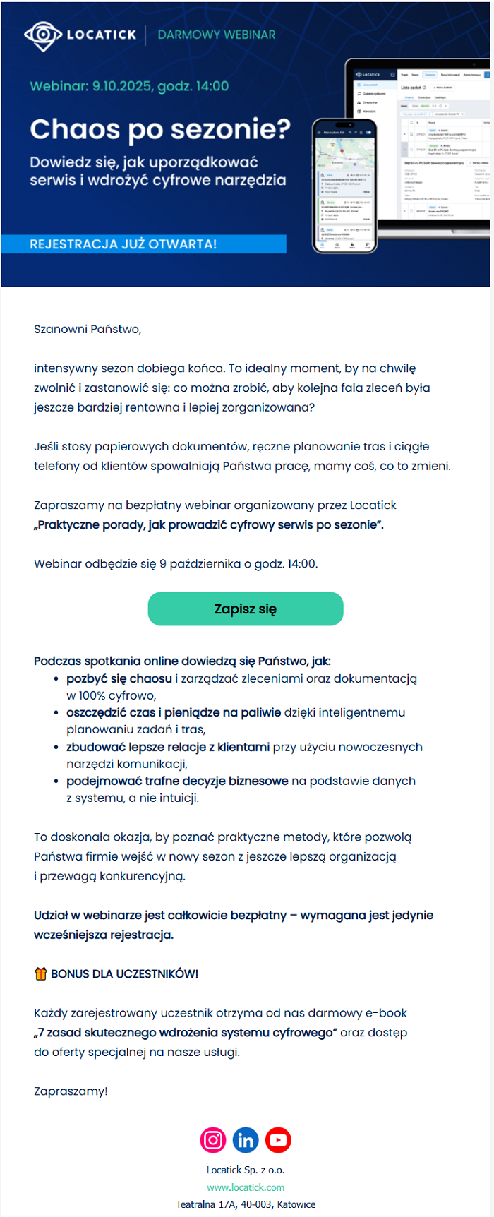 opis webinaru wraz ze zdjęciami