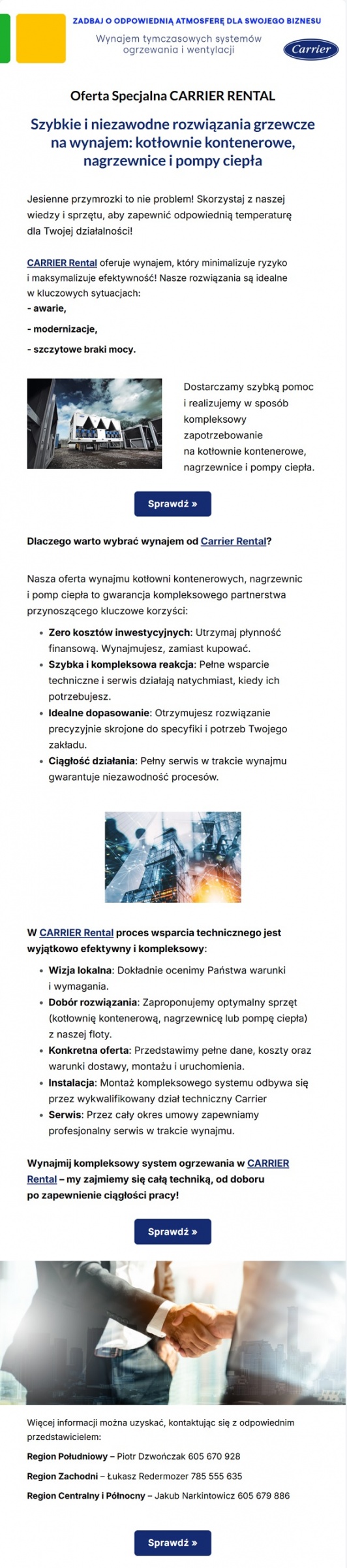 carrier rental opis ze zdjęciami