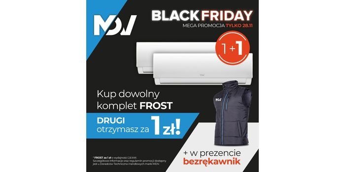 Black Friday w MDV &ndash; kup dowolny komplet Frost, a drugi otrzymaj za 1 zł + bezrękawnik w prezencie