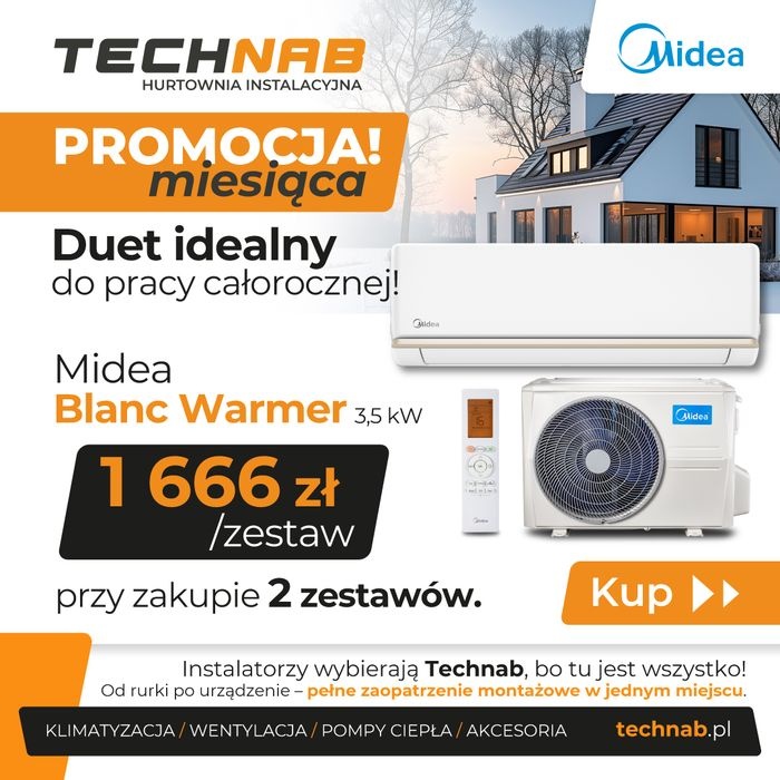 promocja na klimatyzator Midea Blanc Warmer