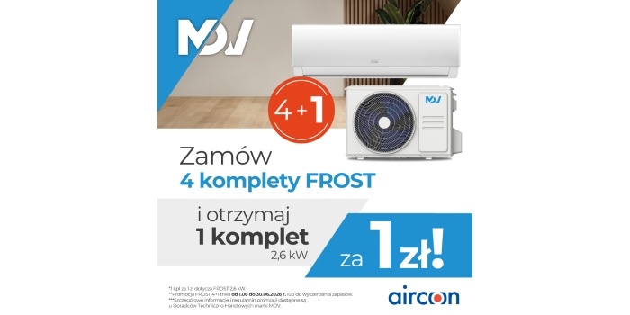 MDV rusza z promocją „4+1” na klimatyzatory FROST