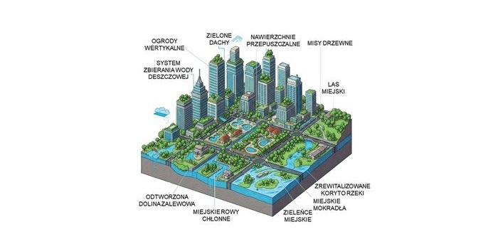 Fot. Błękitno-zielona infrastruktura miejska