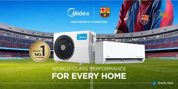 Midea oficjalnym partnerem klubu FC Barcelona. Marka wzmacnia globalną obecność. Grafika: Midea